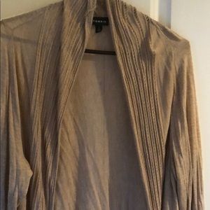 Torrid long cardigan size 2 taupe color
